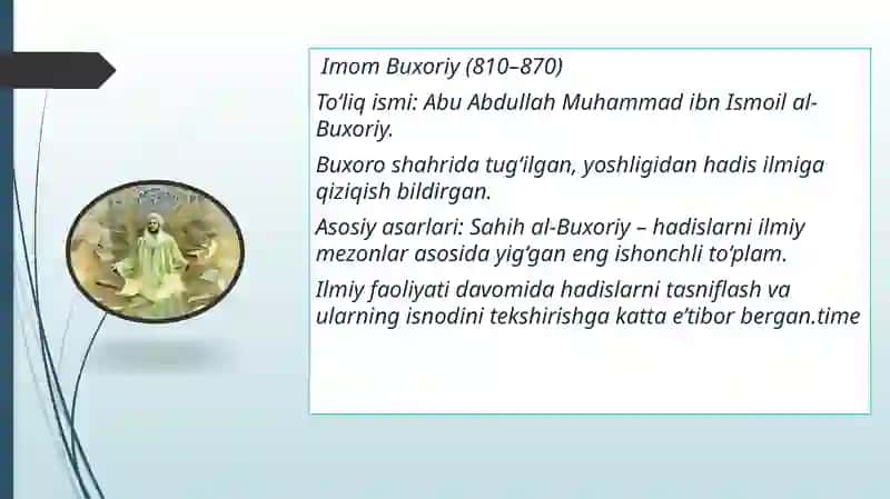 Imom Buxoriy va Imom Termiziyning hadisilmi ga qo‘shgan hissalar: qiyosiy tahlil 2