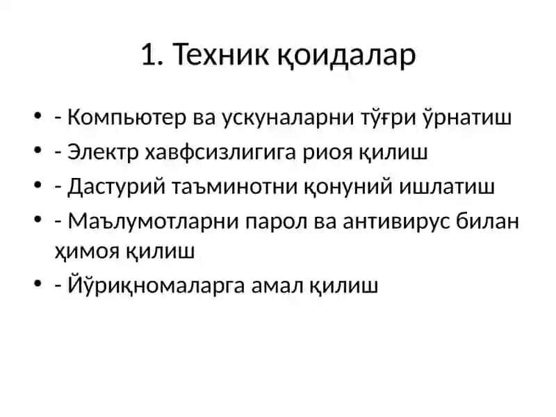 Barcha fanlardan slayd taxlash 2