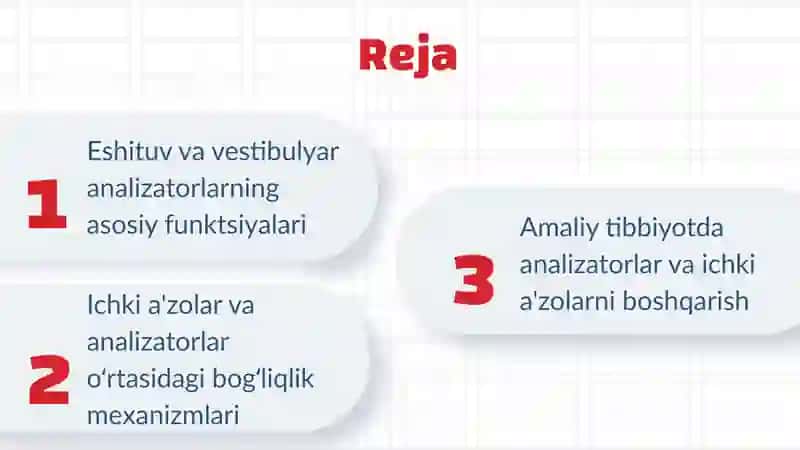 Eshituv va vestibulyar analizatorlar va ichki a'zolarni oʻzaro bogʻliqligi 2
