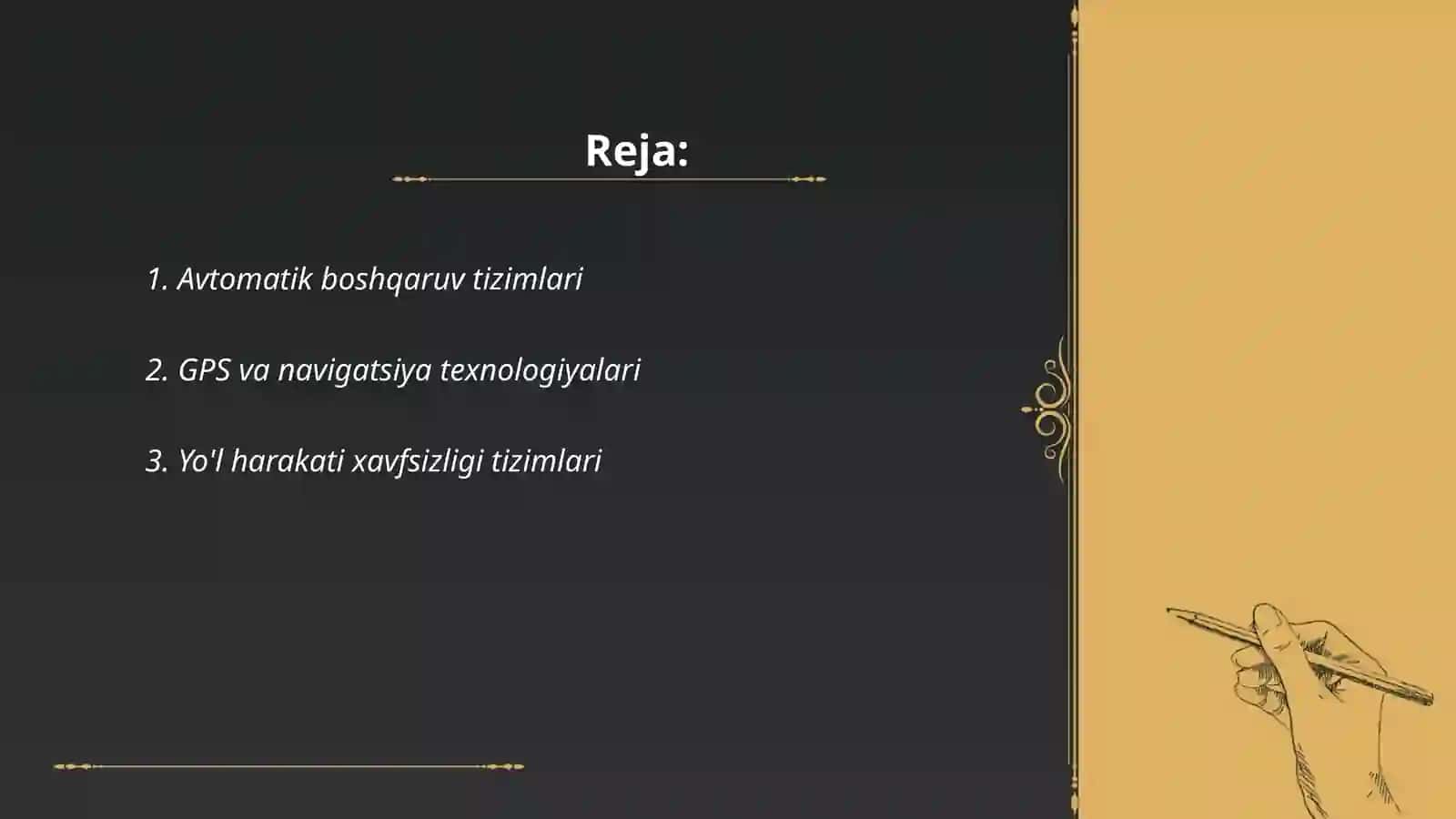 Avtomatik boshqaruv tizimlari 2
