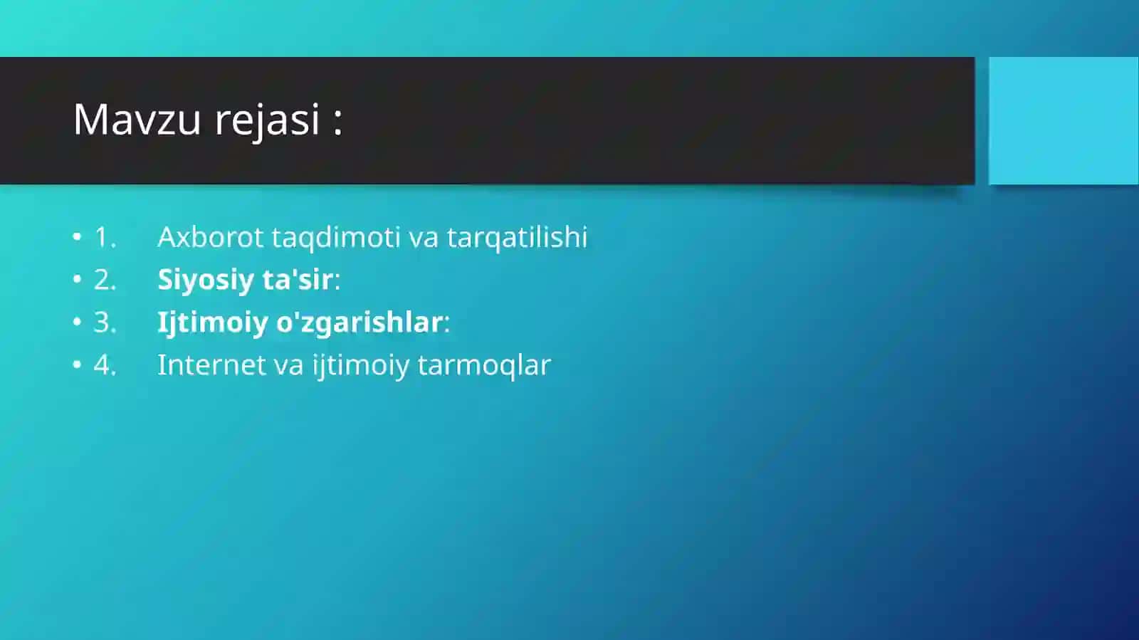Ommaviy axborot vositalari 2