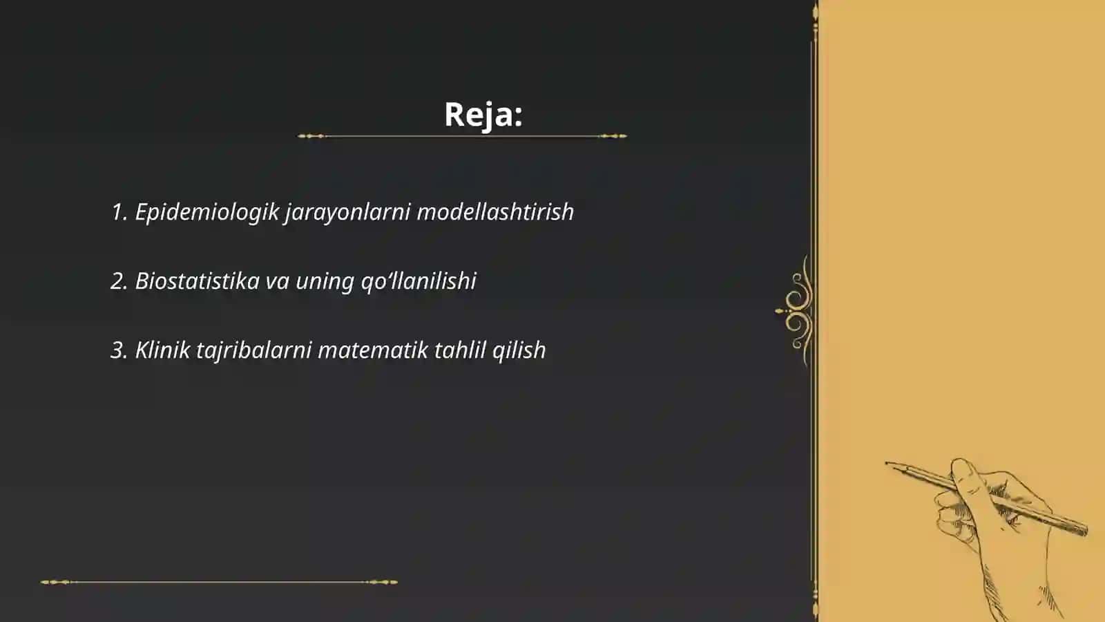 Tibbiyotda matematik modellashtirish uslublarini o‘rganish 2