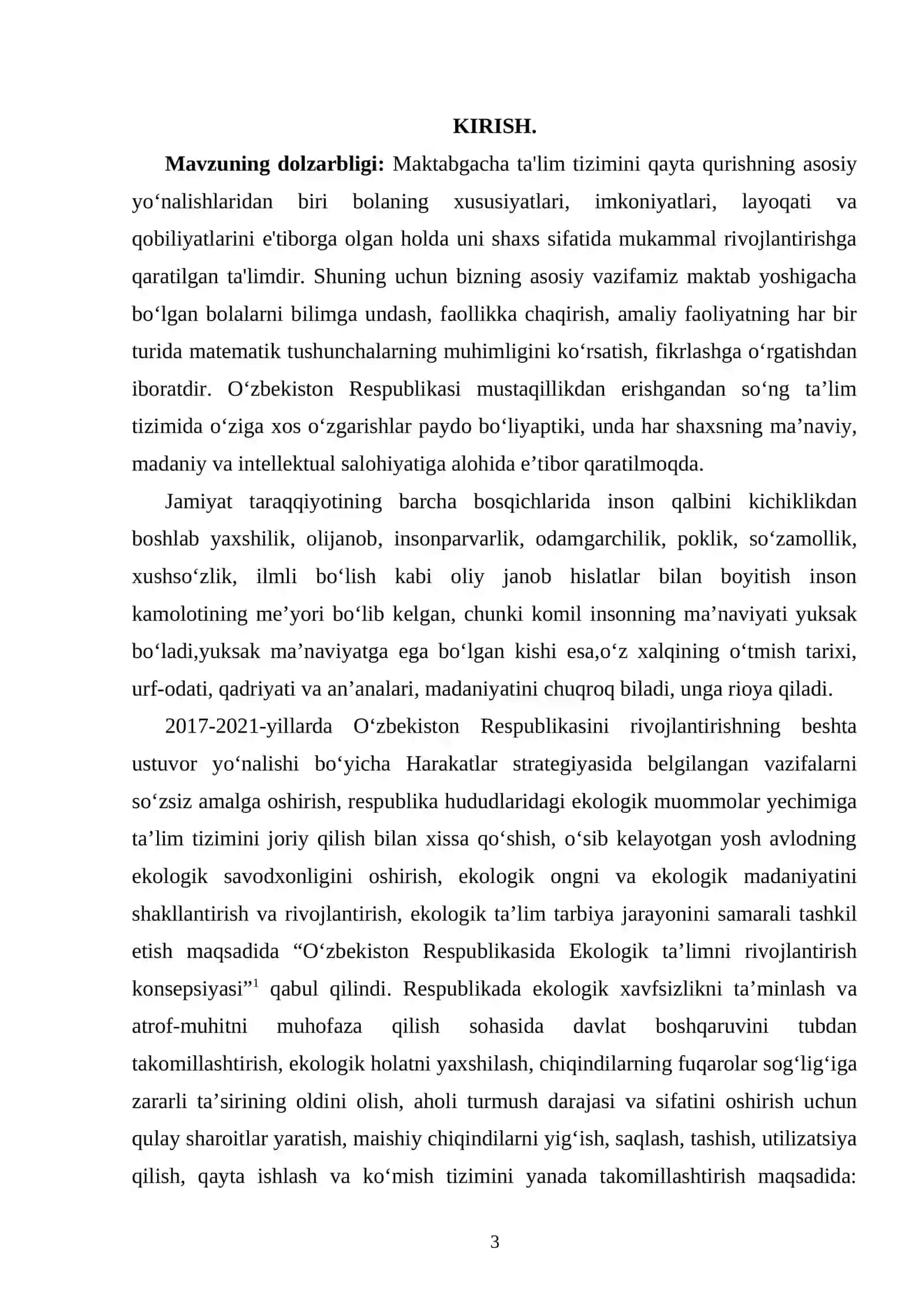 MAKTABGACHA KATTA YOSHDAGI BOLALARNI TABIAT BILAN TANISHTIRISH FAOLIYATI 2