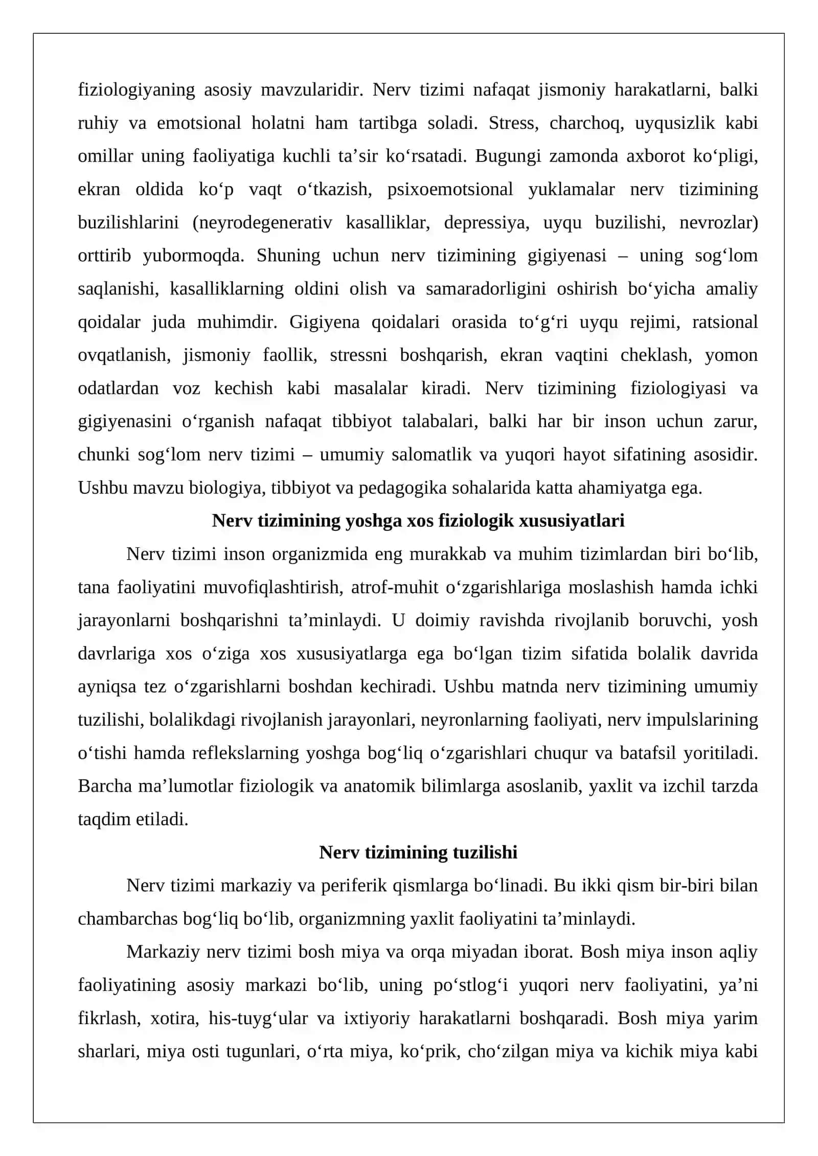 Nerv tizimining xususiy fiziologiyasi va gigiyenasi 2