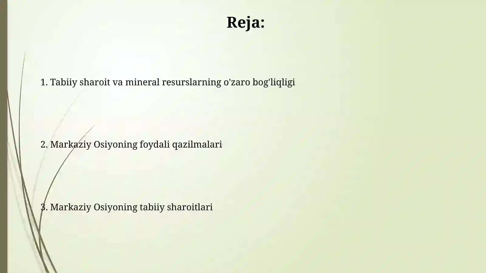 Markaziy Osiyoning tabiiy sharoiti va foydali qazilmalari 2