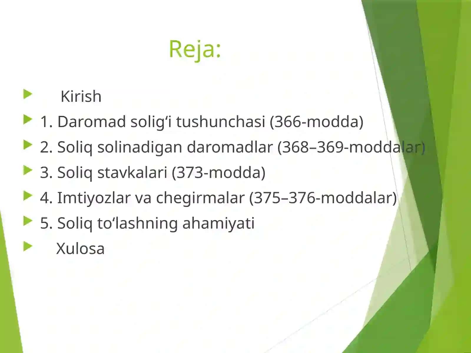 Jismoniy shaxslardan olinadigan daromad solig’i 2