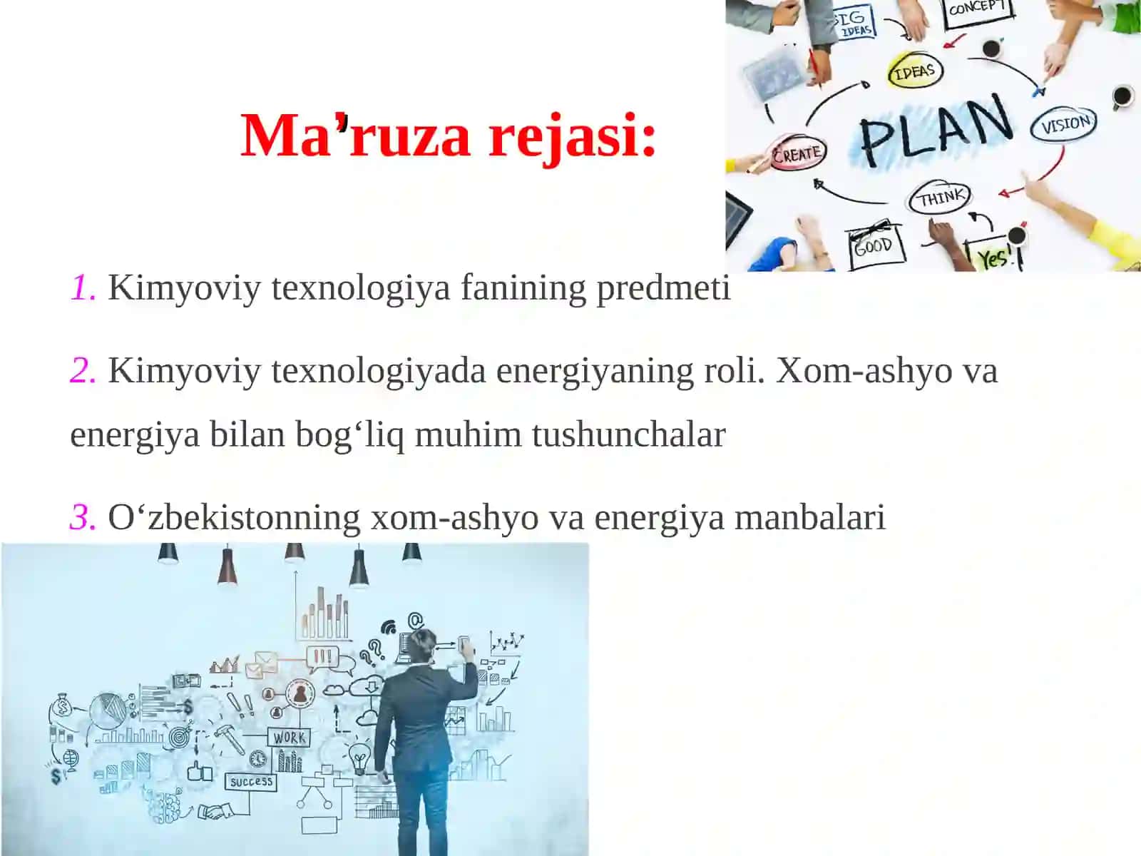 Kimyoviy texnologiya fanining predmeti va uning muhim tushunchalari. Xom-ashyo va energiya 2