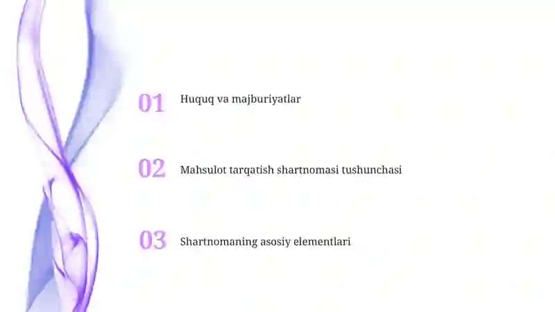 Mahsulot taqsimotiga oid bitim haqida tushuncha 2