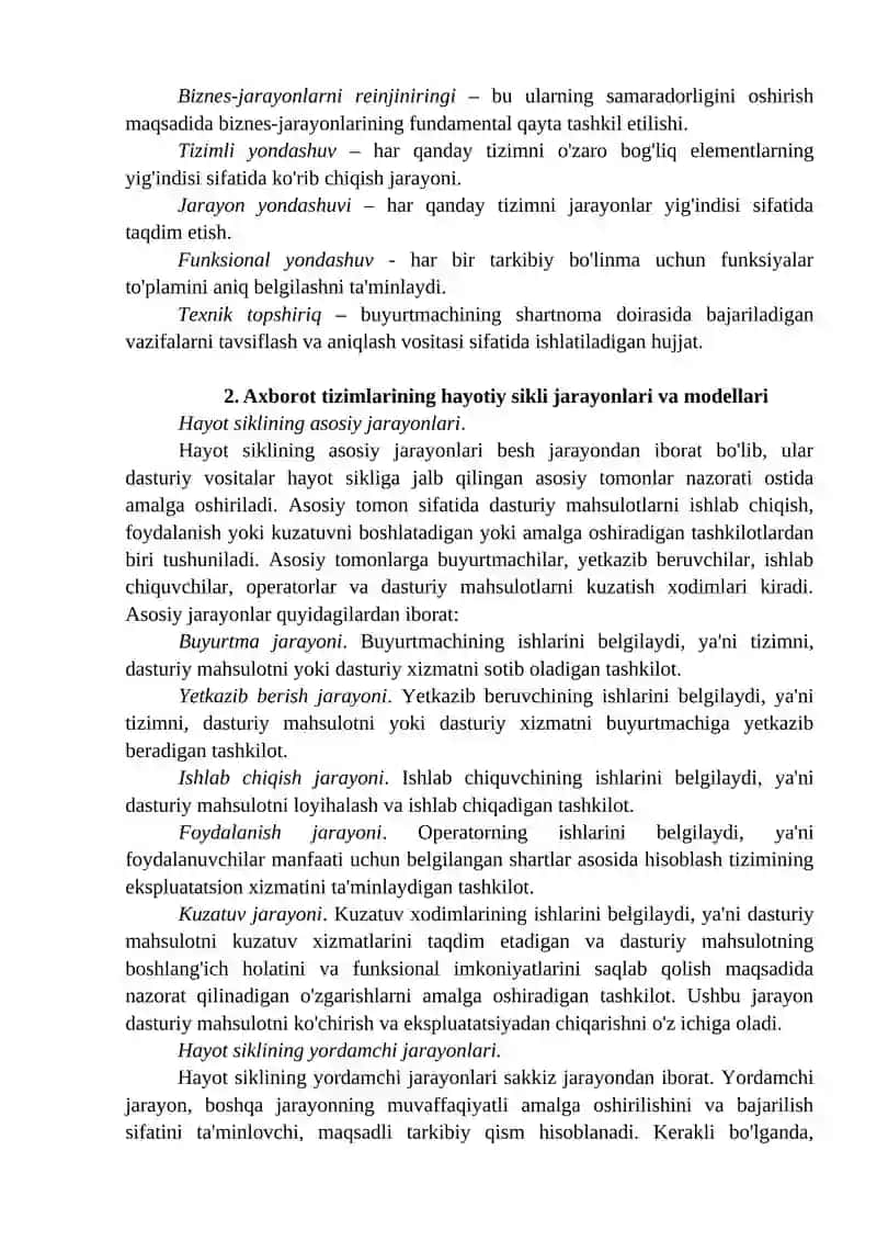 Axborot tizimi bo‘yicha xalqaro standartlar 2