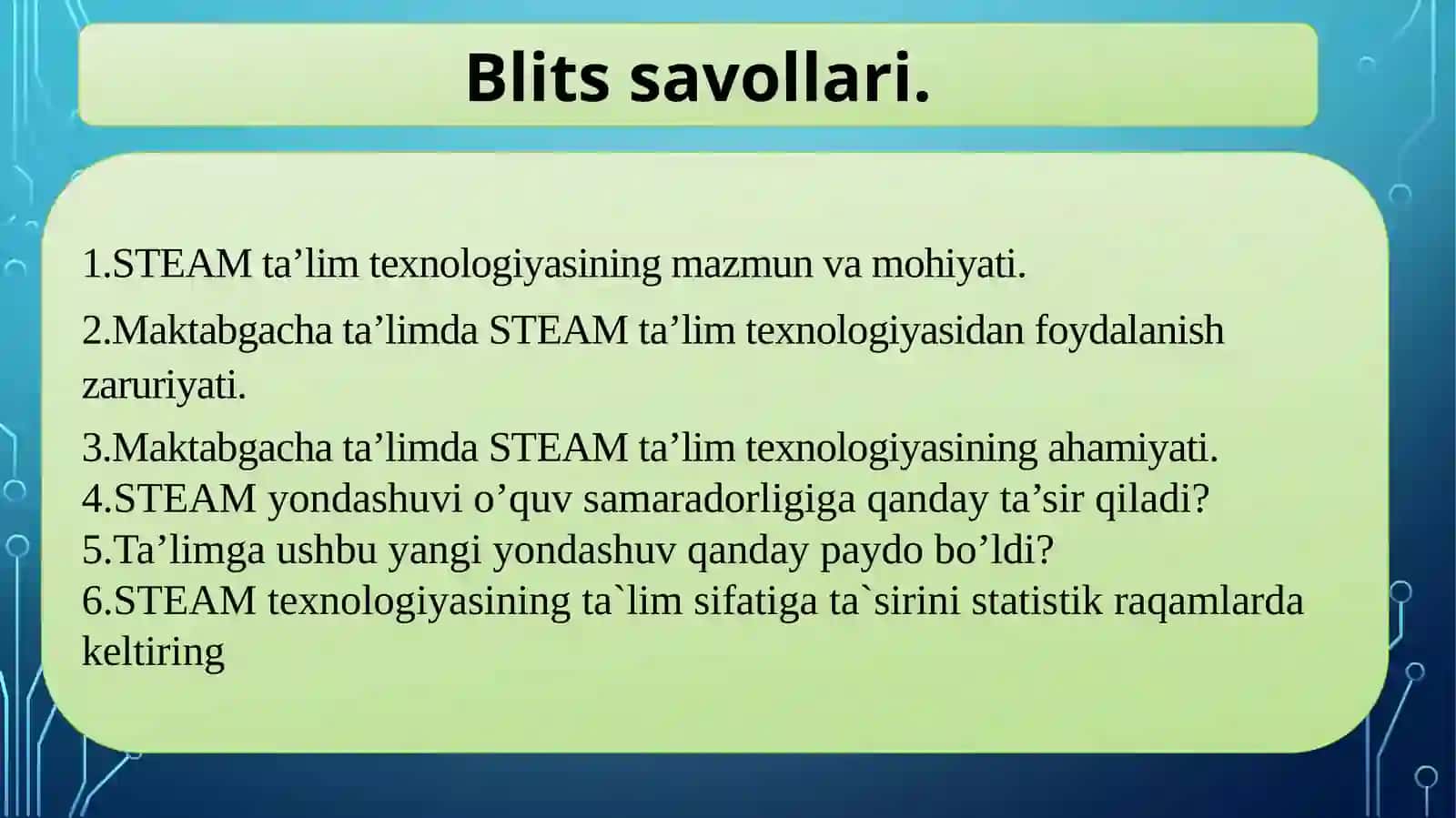 Maktabgacha ta’limda STEAM texnologiyasi 2