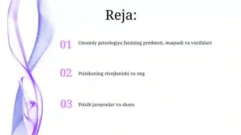 Umumiy psixologiya fanining predmeti maqsadi va vazifalari 2