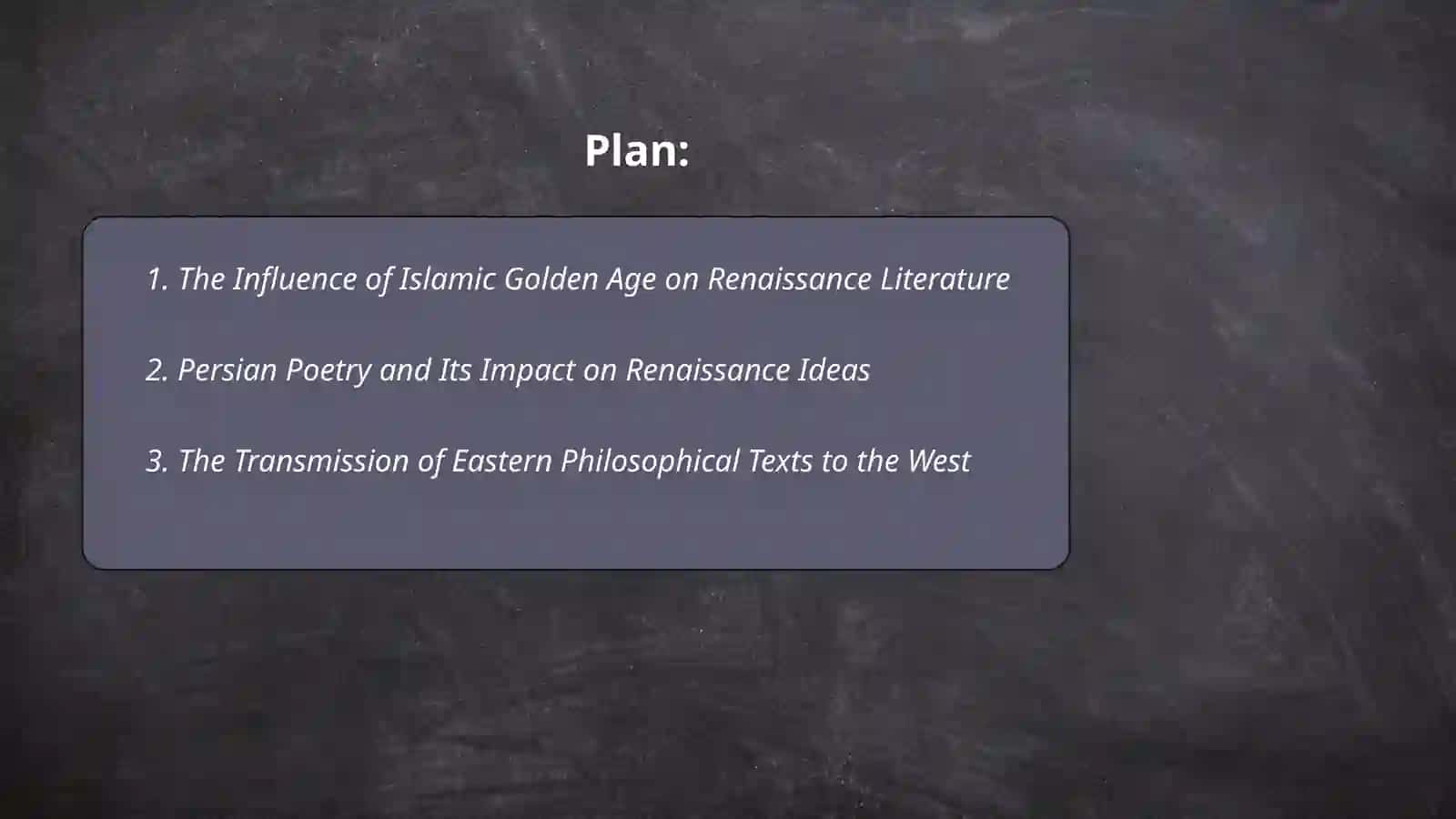 Eastern literature in the Renaissance 2