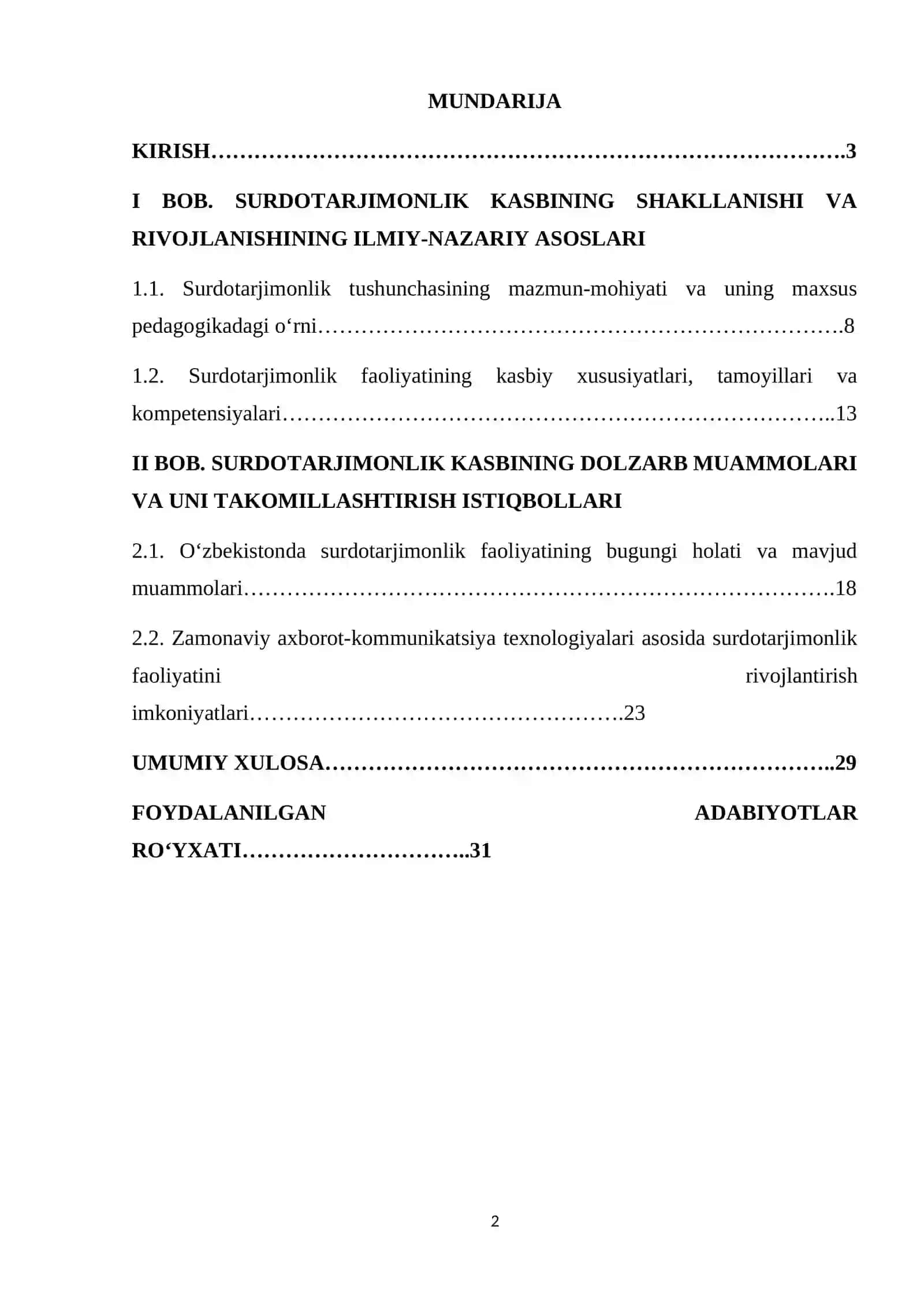 Surdotarjimonlik kasbining dolzarb muammolari va rivojlanish istiqbollari 2