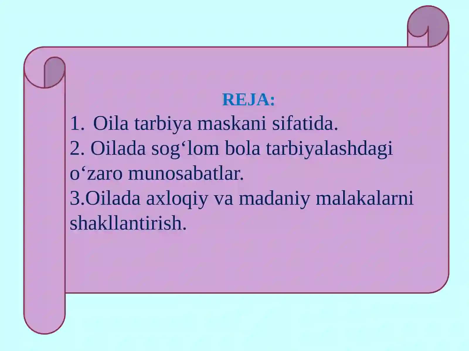 OILADA SOG’LOM BOLA TARBIYALASHDAGI O’ZARO MUNOSABATLARNING PEDAGOGIK-PSIXOLOGIK O’RNI 2