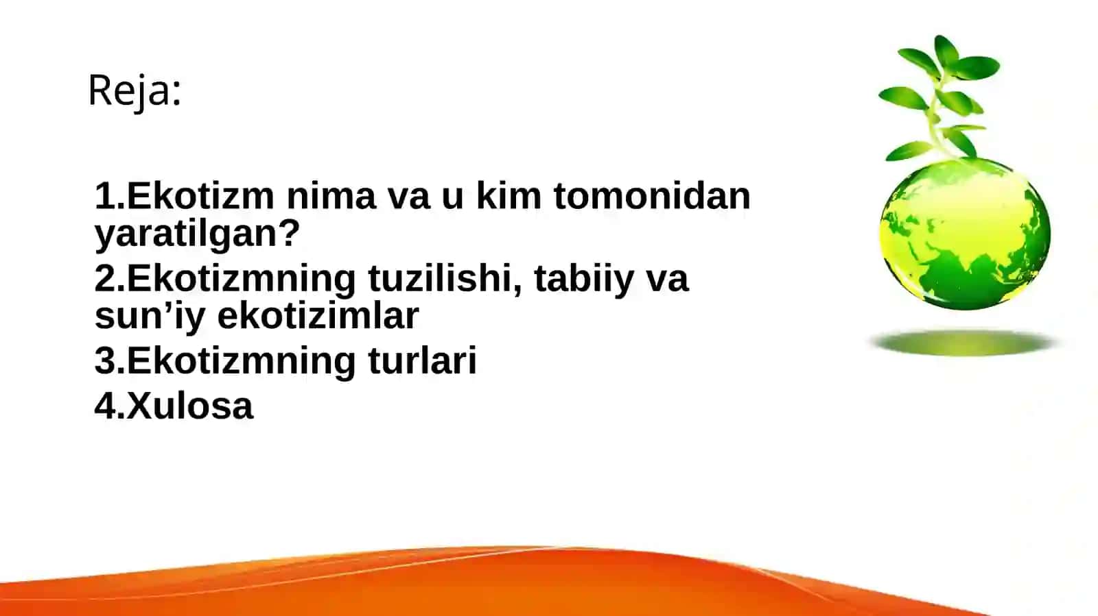 Ekotizim tushunchasi, tasniflanishi va barqarorligi 2