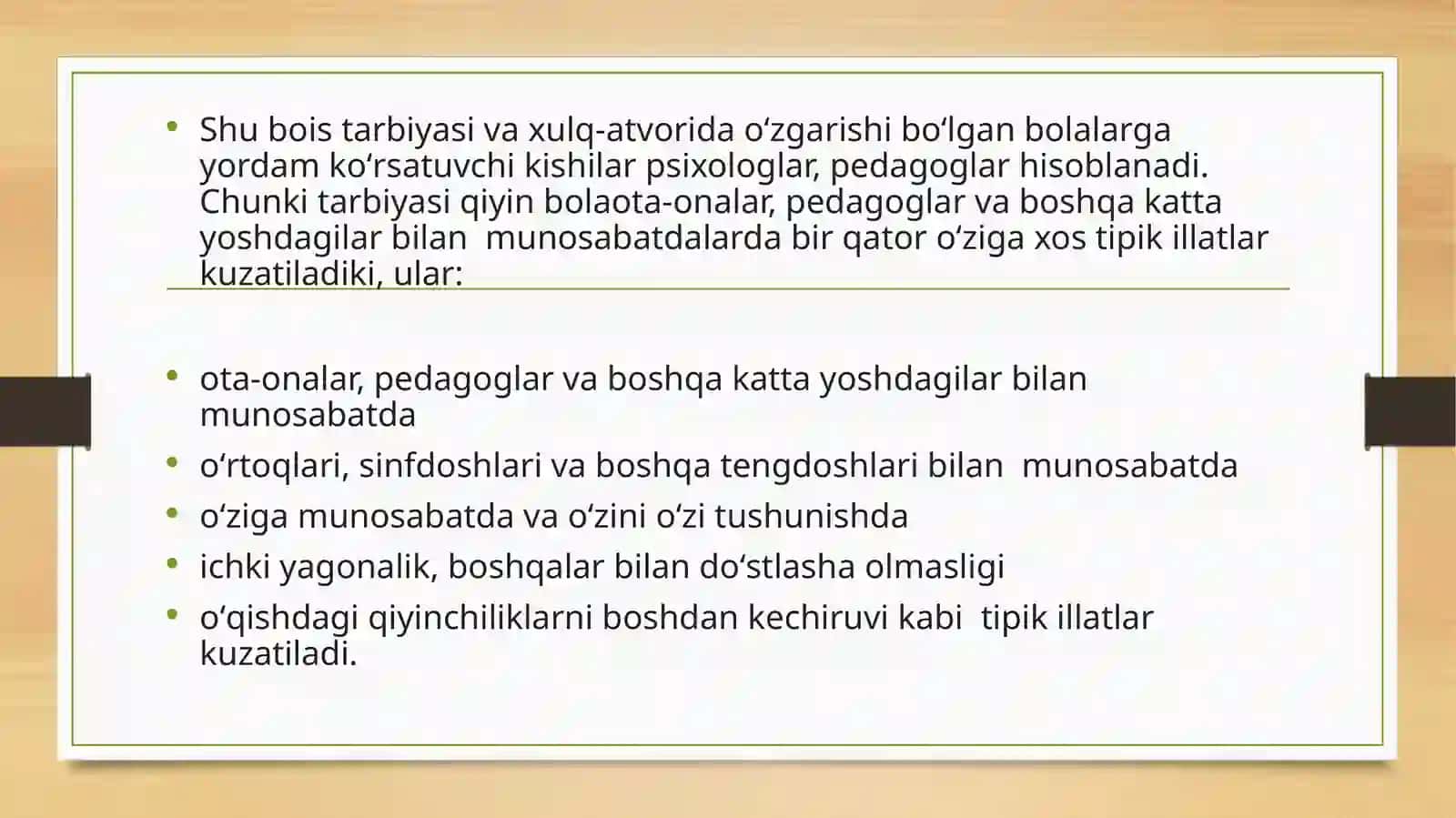 Tarbiyasi qiyin bolalar psixologiyasi 2