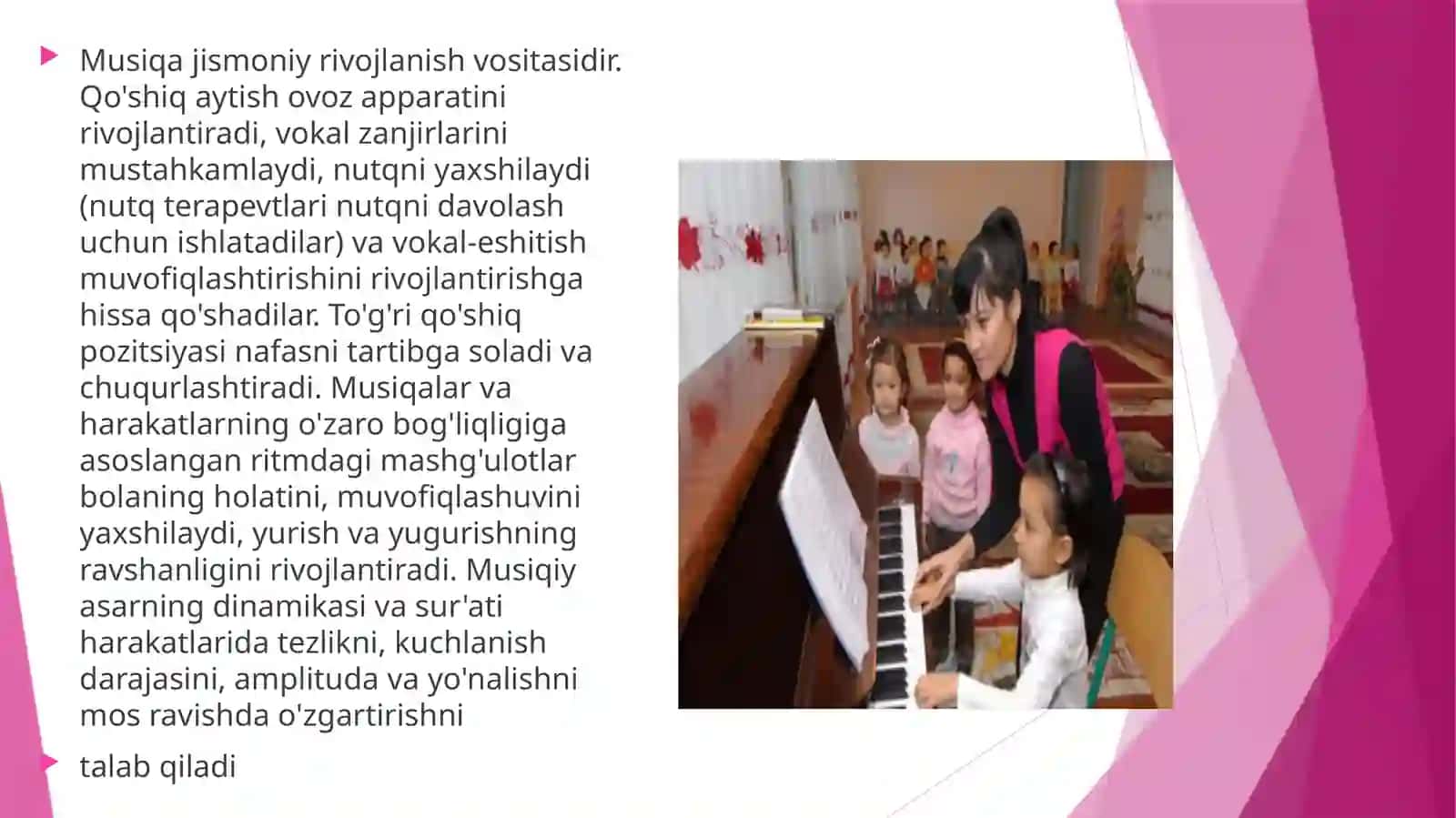 BOLALARNING MUSIQAVIY TA'LIM METODIKASI 2