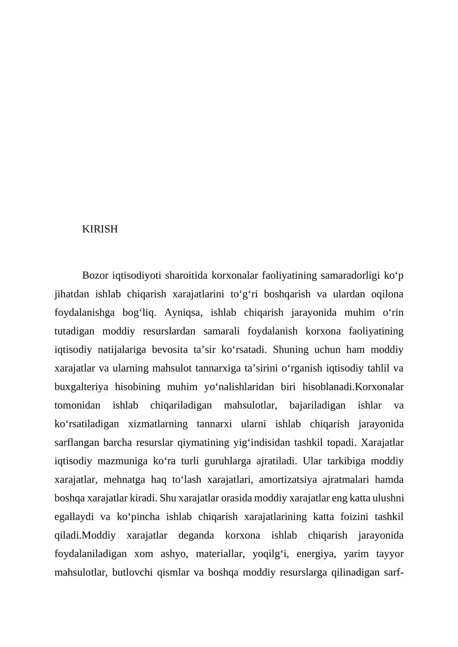 MODDIY XARAJATLAR VA ULARNING TANNARXGA TA’SIRI 2