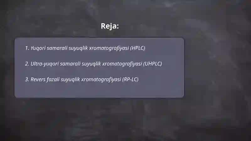 Suyuqlik xromotografiyasi turlari 2