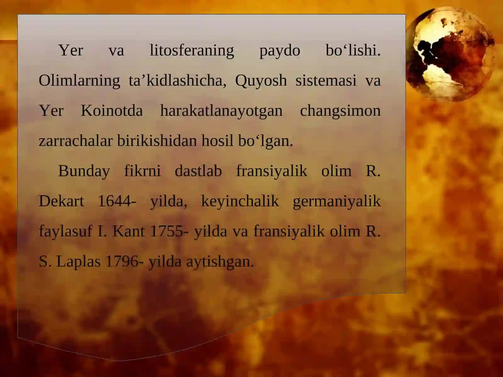 Materiklar va okeanlarning paydo bo‘lishi va rivojlanishi 2