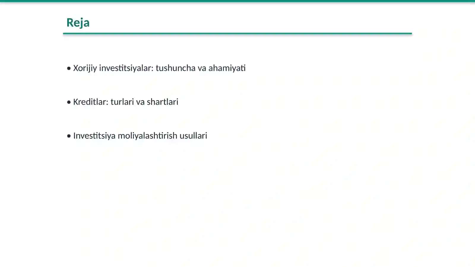 Xorijiy investitsiyalar va kreditlar hisobiga investitsiya moliyalashtirish 2