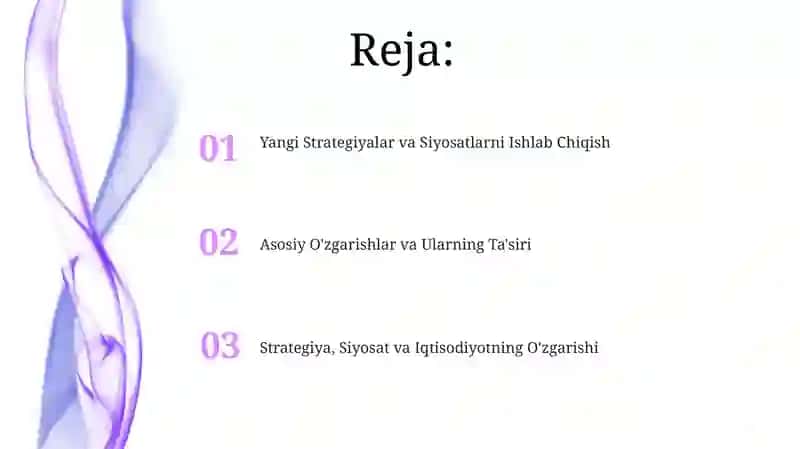 Milliy iqtisodiy siyosat va strategiyasi 2