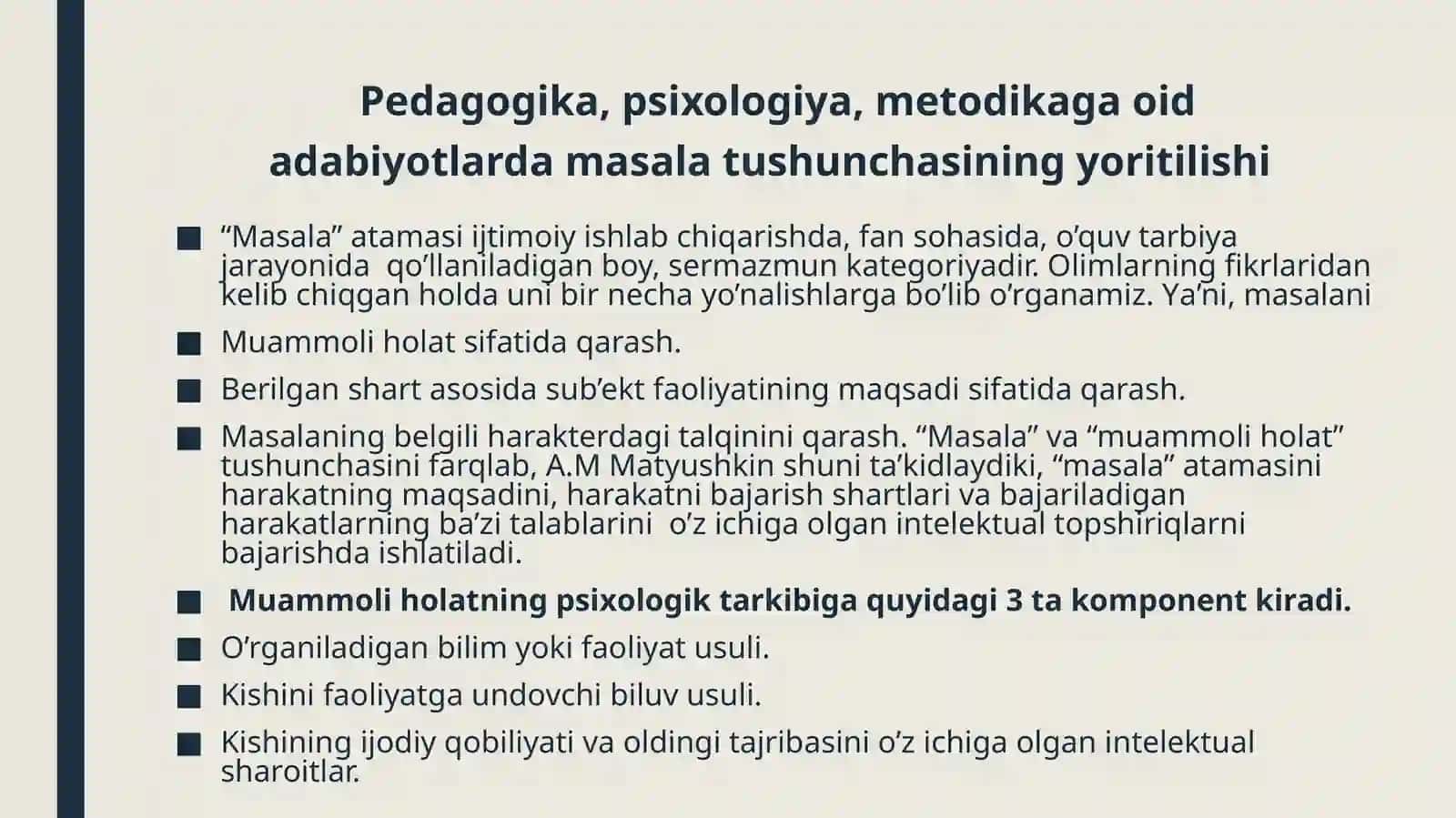 MASALA:Masalayechishgao'rgatishningumumiyusullariustidaishlash 2