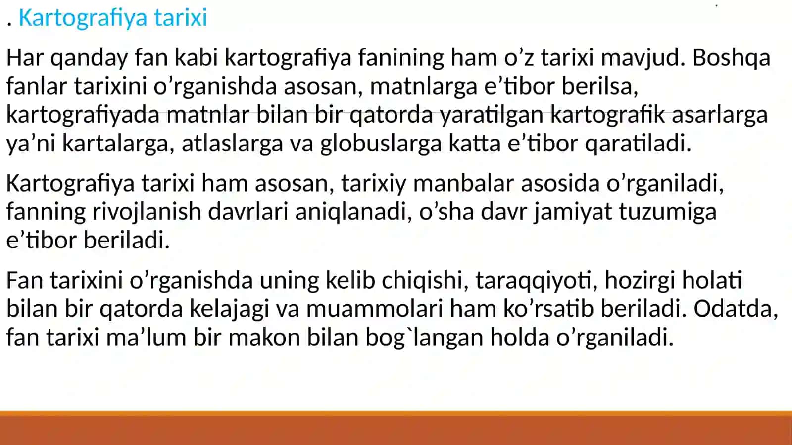 Kartografiyaning rivojlanishi tarixi 2