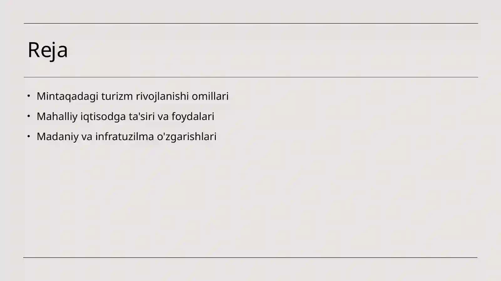 Mintаqаdа turizmning rivоjlаnish tеndеntsiyalаri 2