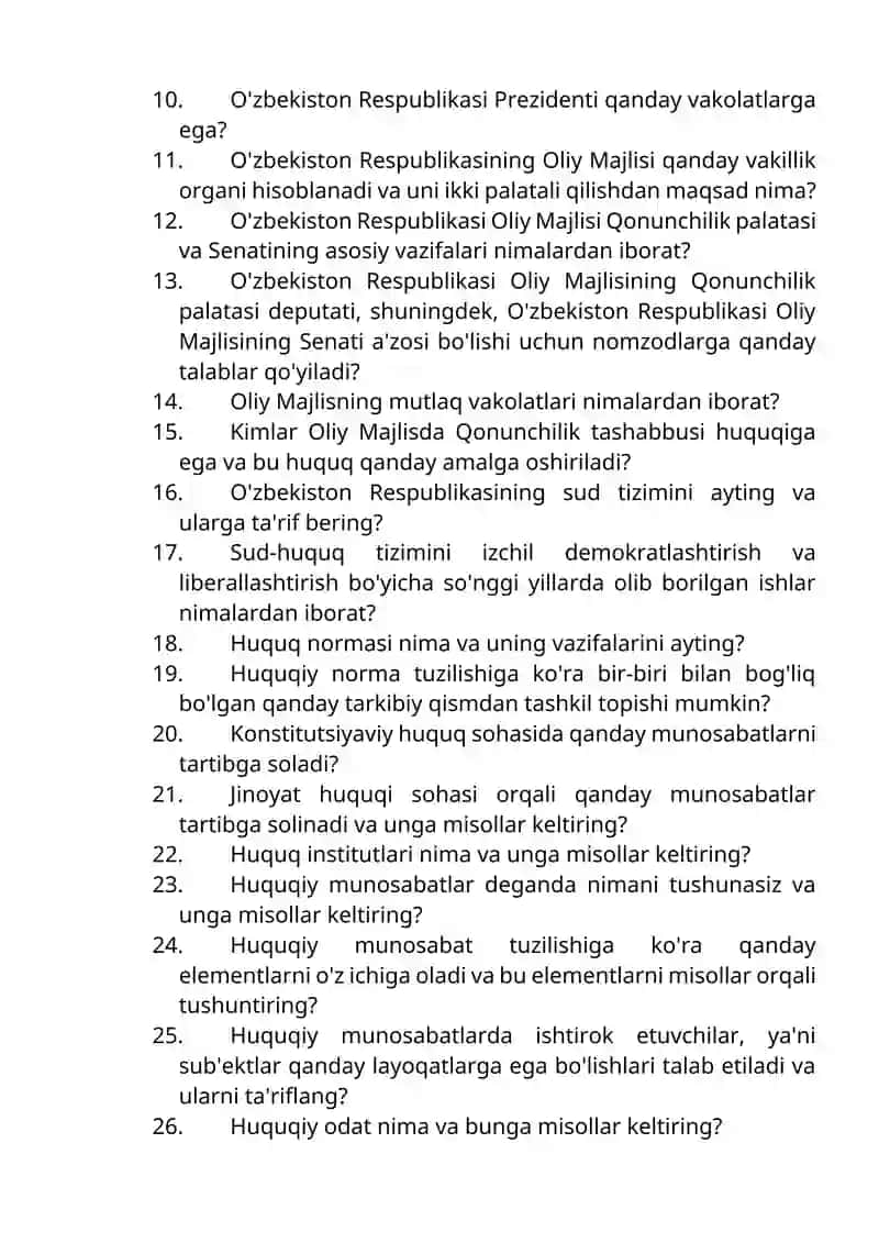 Ichki ishlarga kiruvchilar uchun 1000 ta testlar to’plami 2026 yil yangi 2