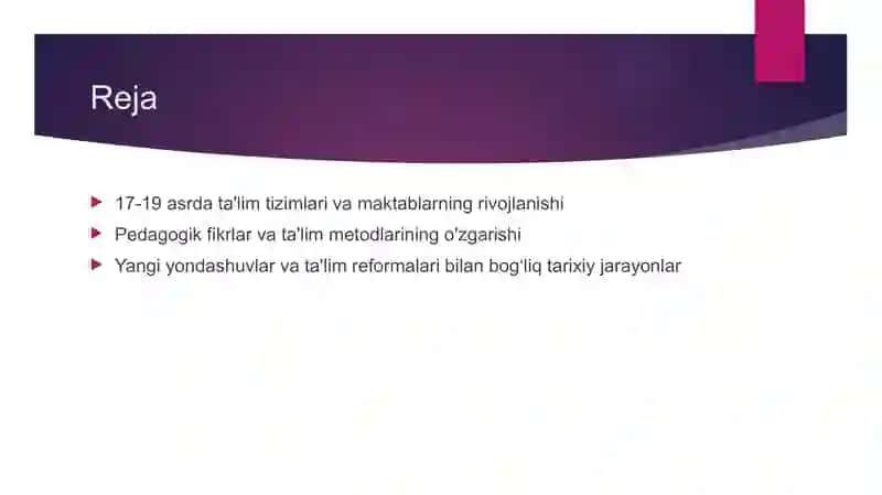 XVII-XIX asrning birinchi yarmida ta'lim 2