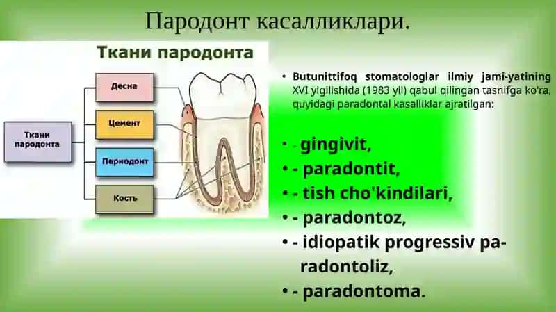 Оғиз бўшлиғи шиллиқ қавати ва юмшоқ тўқимасининг касалликлари. 2
