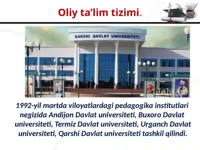 Oliy ta'lim tizimidagi 2