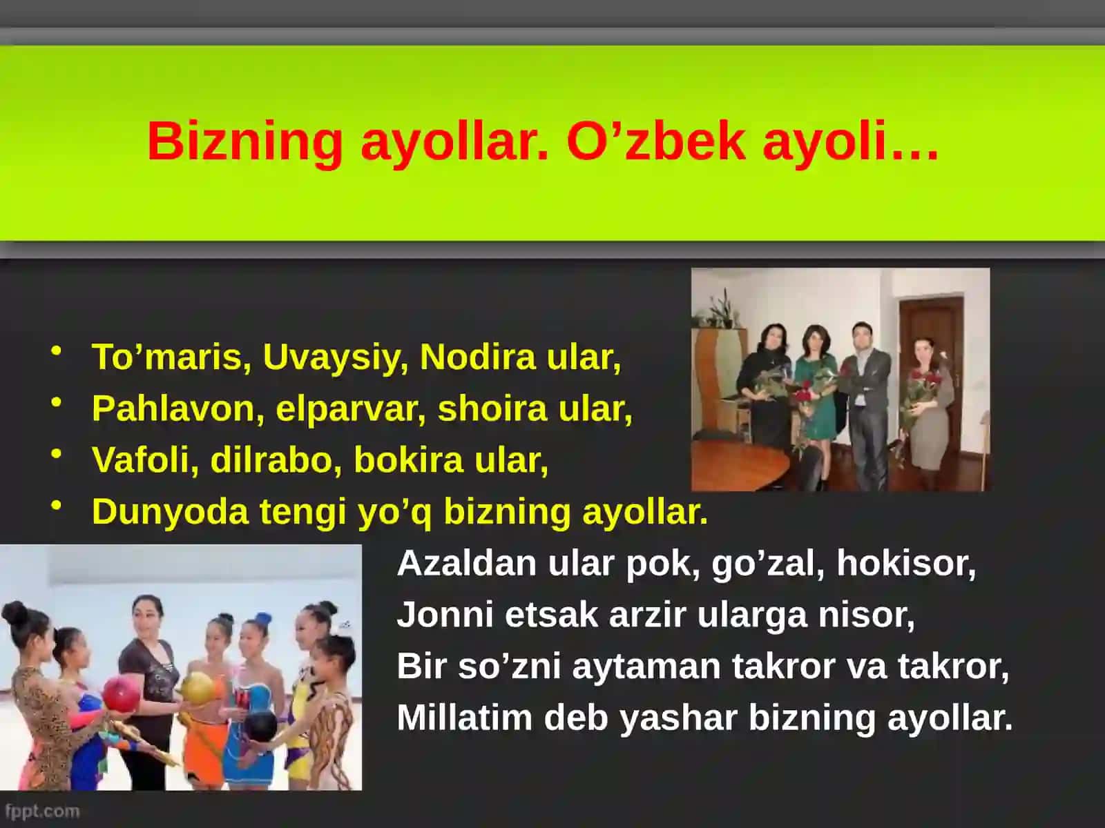 Mustaqillik yillarida ayollarga berilayotgane’tibor 2