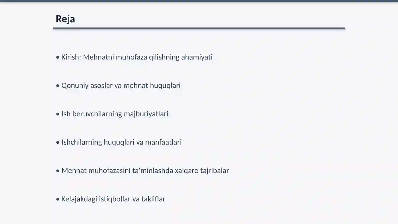 Mehnatni muhofaza qilish to'g'risida O'zbekiston Respublikasi qonuni 2