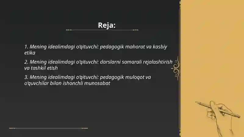 Mening idealimdagi o‘qituvchi 2