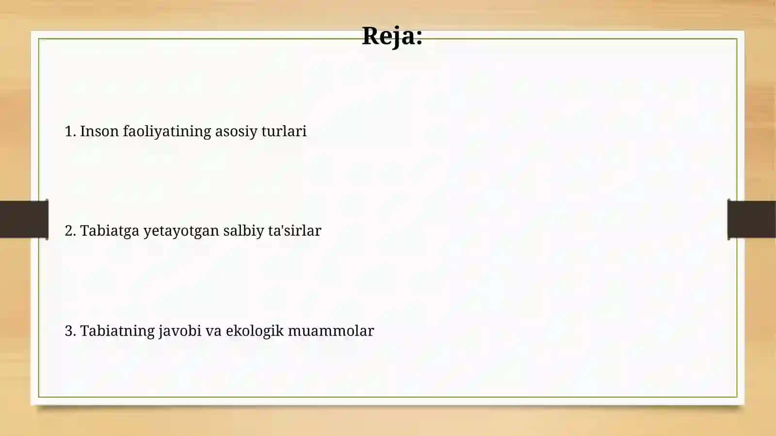 Inson faoliyatining tabiatga ta'siri 2