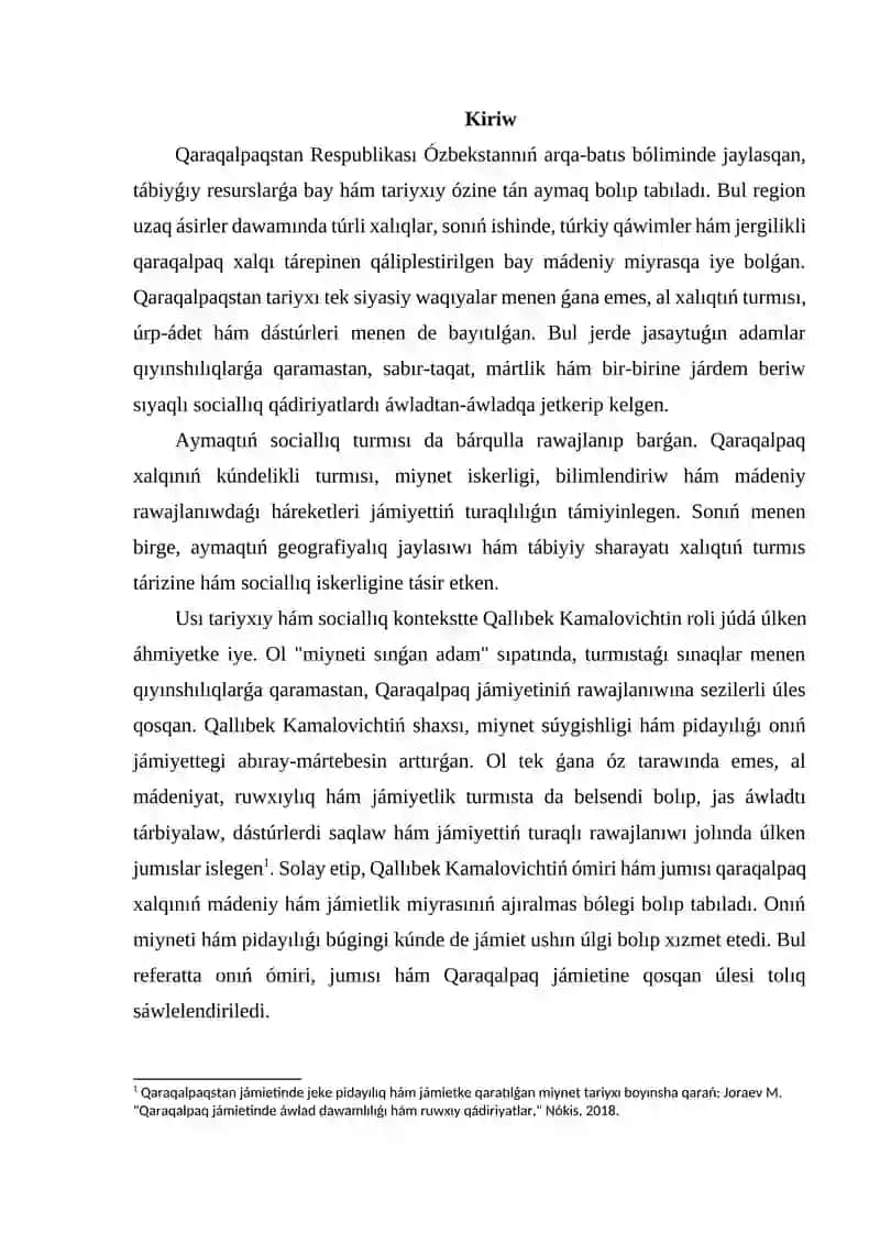 Qallibek Kamalovichtiń ómiri hám onıń qaraqalpaq jámiyetindegi roli 2