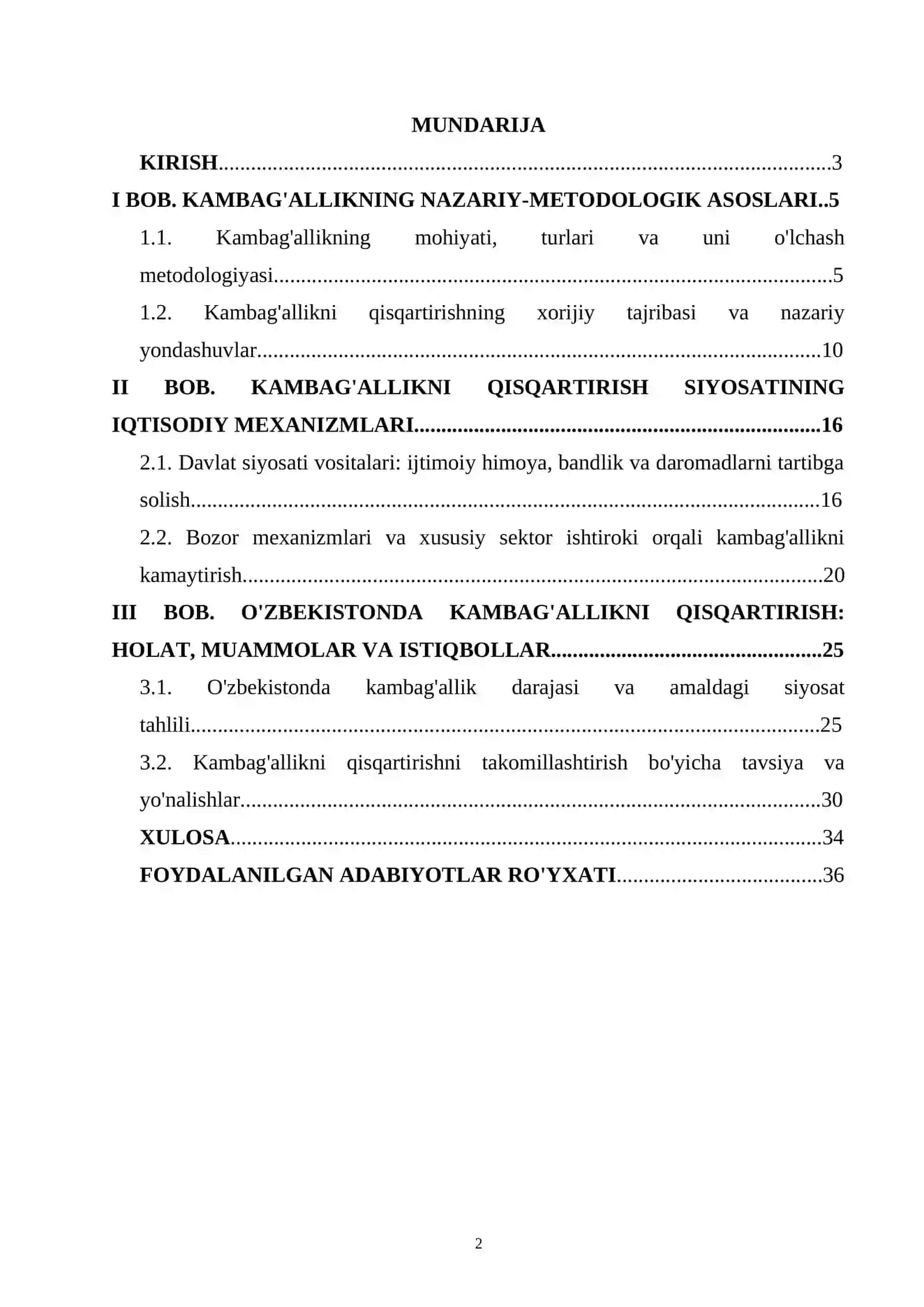 Kambag‘allikni qisqartirish siyosati va iqtisodiy mexanizmi 2