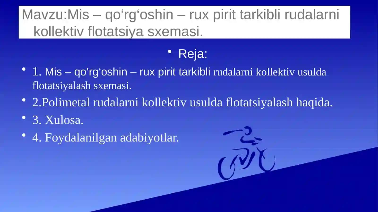 Mis–qo‘rg‘oshin–ruxpirittarkiblirudalarnikollektivflotatsiyasxemasi 2