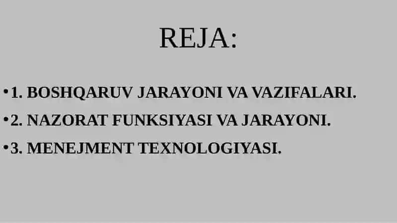 Menejment texnologiyasi va nazorat funksiyasi 2