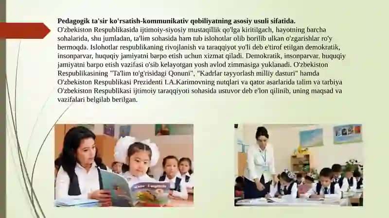 Kommunikativ qobiliyat va pedagogik ta’sir ko’rsatish 2