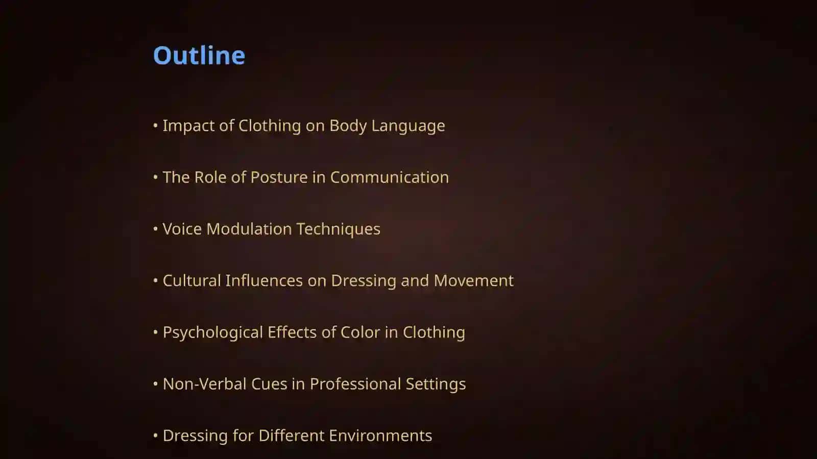 Dressing perfectly body movement vocal qualities 2