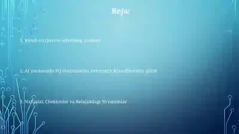 AI yordamida PQ (Power Quality) hodisalarini avtomatik tasniflash 2