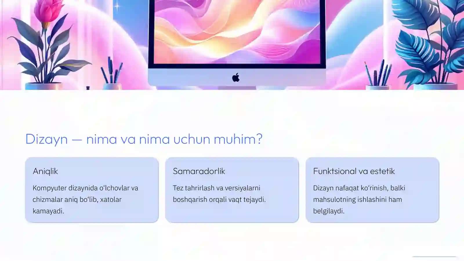 Kompyuter yordamida dizayn yaratish va ishlab chiqarish 2