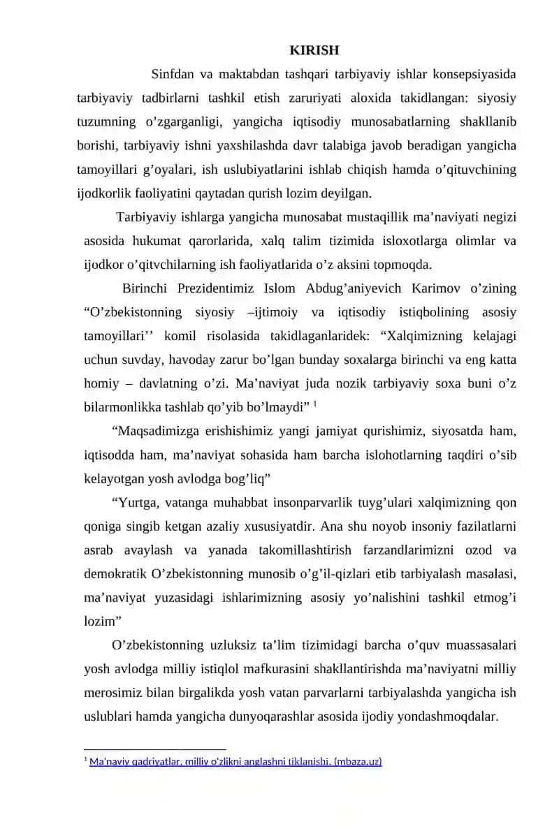 TARBIYAVIY TADBIRLARNI TASHKIL ETISHDA O’QITUVCHINING MAHORATI 2
