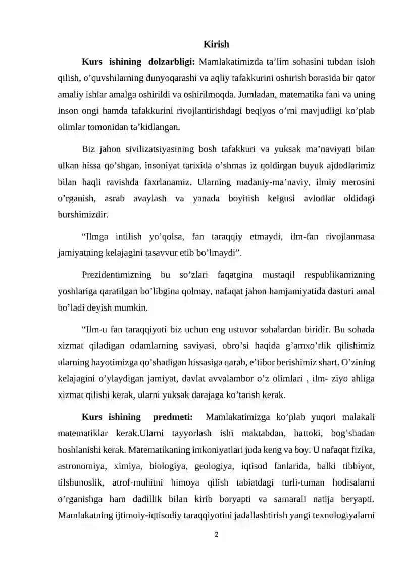 Ikkinchi tartibli sirtlarning urinma tekislik tenglamalari 2