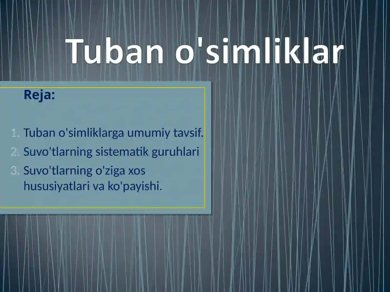 O’simliklarning Fiziologiyasi 2