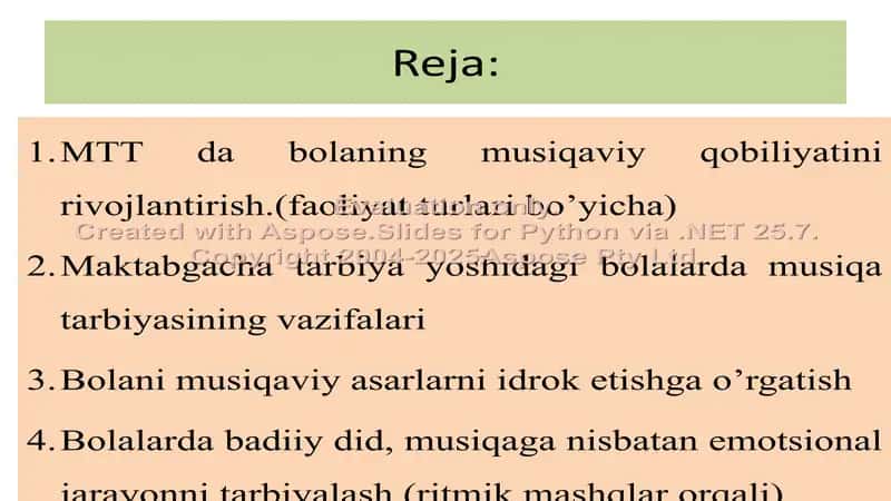 MTT da bolaning musiqaviy qobiliyatini rivojlantirish (faoliyat turlari bo‘yicha) 2