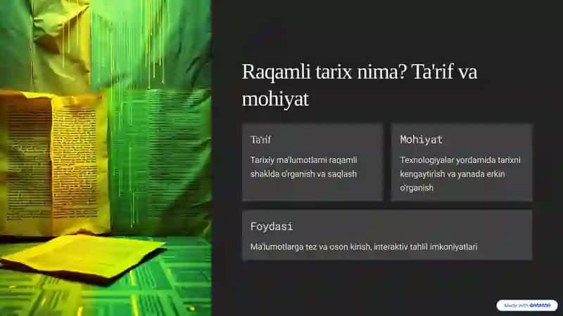 Raqamli tarix faniga kirish: Maqsad va vazifalar 2